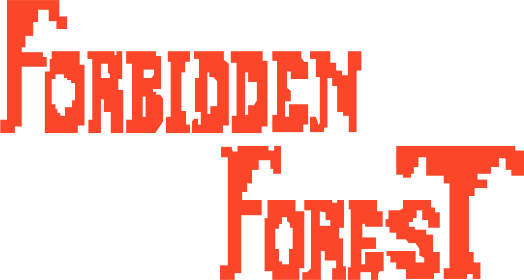 Forbidden Forest logo for Commodore 64